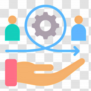 Leadership - Gear And People For Process Management Transparent PNG