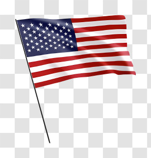 American Flag - American Flag Waving In The Wind Transparent PNG