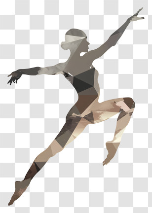 Dancer Silhouette - Graceful Silhouette Of A Dancer In Motion Transparent PNG