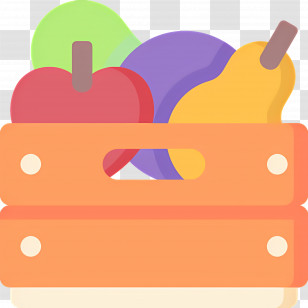 Harvest Box - Colorful Crate Of Fruits Cartoon Illustration Transparent PNG