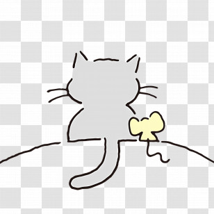 Lovee Days - Cat And Mouse Silhouette Transparent PNG