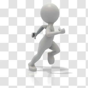 Stick Figure - 3D Figure In Running Motion Transparent PNG