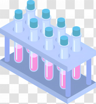 Test Tube - Test Tubes In Rack For Science Concept Transparent PNG