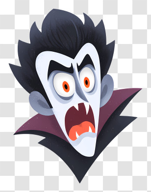 Halloween Vampire Ghost - Scary Vampire With Fangs Transparent PNG