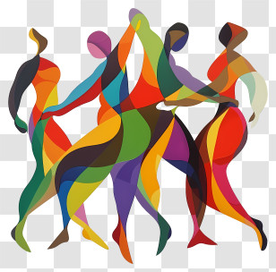 International Dance Day - Colorful Abstract Dancers Transparent PNG
