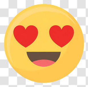 Love Emoji - Heart Eyes Emoji Face Transparent PNG