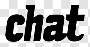 Chat Logo - Bold Black 'chat' Wordmark Transparent PNG