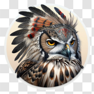 Micro Animation Owl
 - Owl With Feather Headdress Transparent PNG