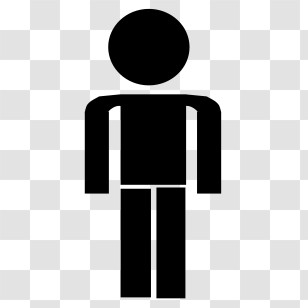 Stick Figure - Minimalistic Silhouette Of A Human Figure Transparent PNG