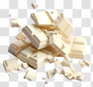 White Chocolate - Chunks Of White Chocolate Transparent PNG