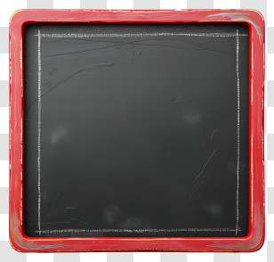 Empty Chalkboard - Red Framed Blackboard Transparent PNG