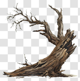 Dead Tree - Old Dead Tree With Broken Branches Transparent PNG