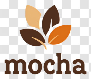 Mocha Logo - Mocha Coffee Leaf Logo Transparent PNG