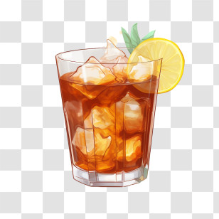 Ice Tea
 - Illustration Of Ice Tea With Lemon Slice Transparent PNG