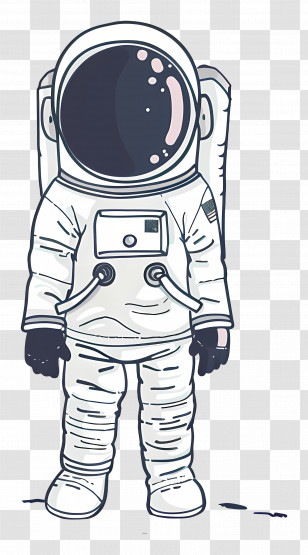 Astronaut - Cartoon Astronaut In Space Suit Illustration Transparent PNG