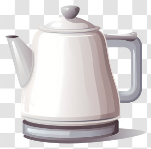 Electric Kettle - Traditional Rounded Kettle For Tea And Coffee Preparation Transparent PNG