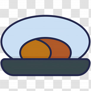 Sea Food - Bread Roll On Plate Transparent PNG