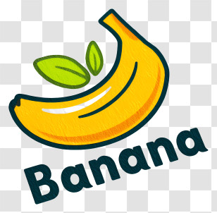 Banana Logo - Yellow Banana Logo Transparent PNG