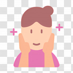 Beauty Girl - Happy Face With Smile Transparent PNG