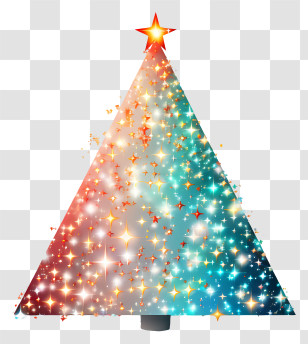 Christmas Tree - Sparkling Christmas Tree Illustration Transparent PNG