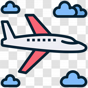Aeroplane - Cartoon Airplane Flying In Sky Transparent PNG