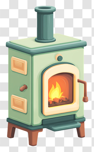Wood Stove - Vintage Wood Stove Illustration Transparent PNG