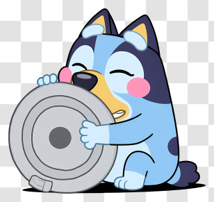 Cartoon Bluey - Cartoon Dog With Blue Fur Transparent PNG