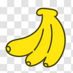 Cartoon - Cute Cartoon Yellow Banana Illustration Transparent PNG