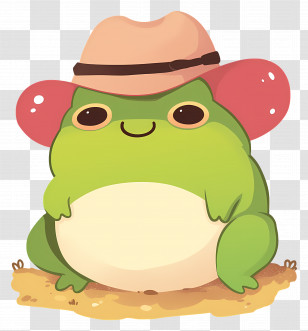 Frog Sombrero - Cute Frog With A Hat Transparent PNG