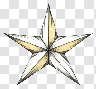 Star - White Five-pointed Star Transparent PNG