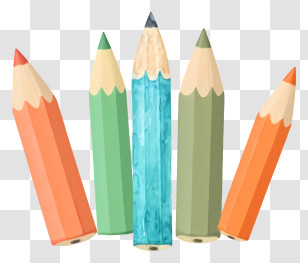 Colourful Pencils - Set Of Colored Pencils Transparent PNG