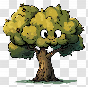 Tree - Cute Cartoon Tree Transparent PNG