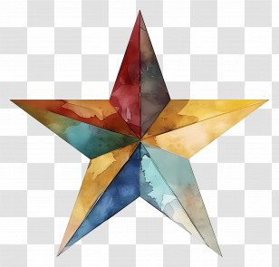 Colorful Star - Multicolored Star Pattern Transparent PNG