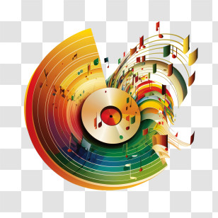 International Music Day
 - Colorful Vinyl Record With Music Notes Transparent PNG