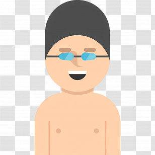 Swimmer - Swimmer With Goggles And Swim Cap Transparent PNG