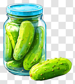 Pickle Jar - Jar Of Green Pickles Transparent PNG