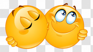 Kiss Emoji - Emojis Hugging Transparent PNG