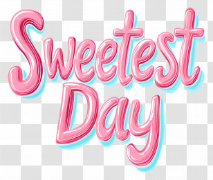 Sweetest Day - Sweetest Day Holiday Text In Pink Transparent PNG