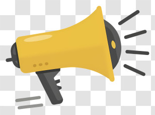 Yellow Megaphone - Yellow Loudspeaker For Announcements Transparent PNG