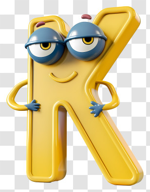 3d Cartoon Alphabet Letter - Cartoon Letter K Transparent PNG