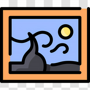 Photo Frame - Abstract Painting With Sun Transparent PNG