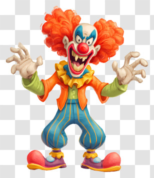 Scary Clown - Scary Circus Clown Full Body Transparent PNG