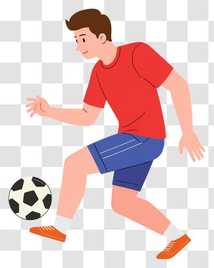 Man Playing Football - Soccer Player In Action Transparent PNG