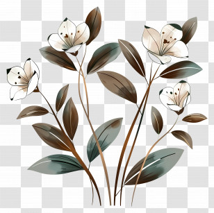 Snowdrop Flowers - Elegant Floral Illustration Transparent PNG