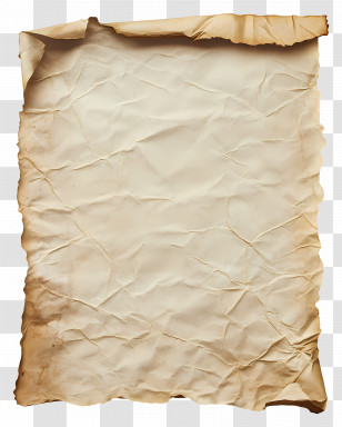 Old Paper Wrinkled - Vintage Parchment Paper Transparent PNG