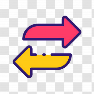 Double Arrow - Exchange Arrows Symbol Illustration Transparent PNG