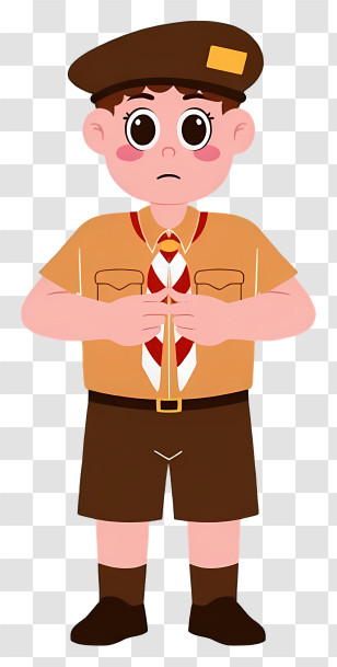 Boy Scout Uniform - Boy Scout In Uniform Looking Concerned Transparent PNG