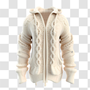 Christmas Sweater - White Knitted Sweater Illustration Transparent PNG