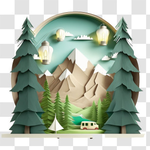 Summer Camp
 - Camping In Scenic Mountain Landscape Transparent PNG