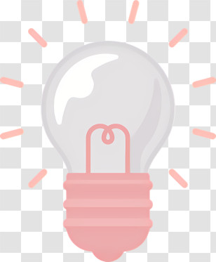 Cartoon - Glowing Light Bulb Illustration Transparent PNG